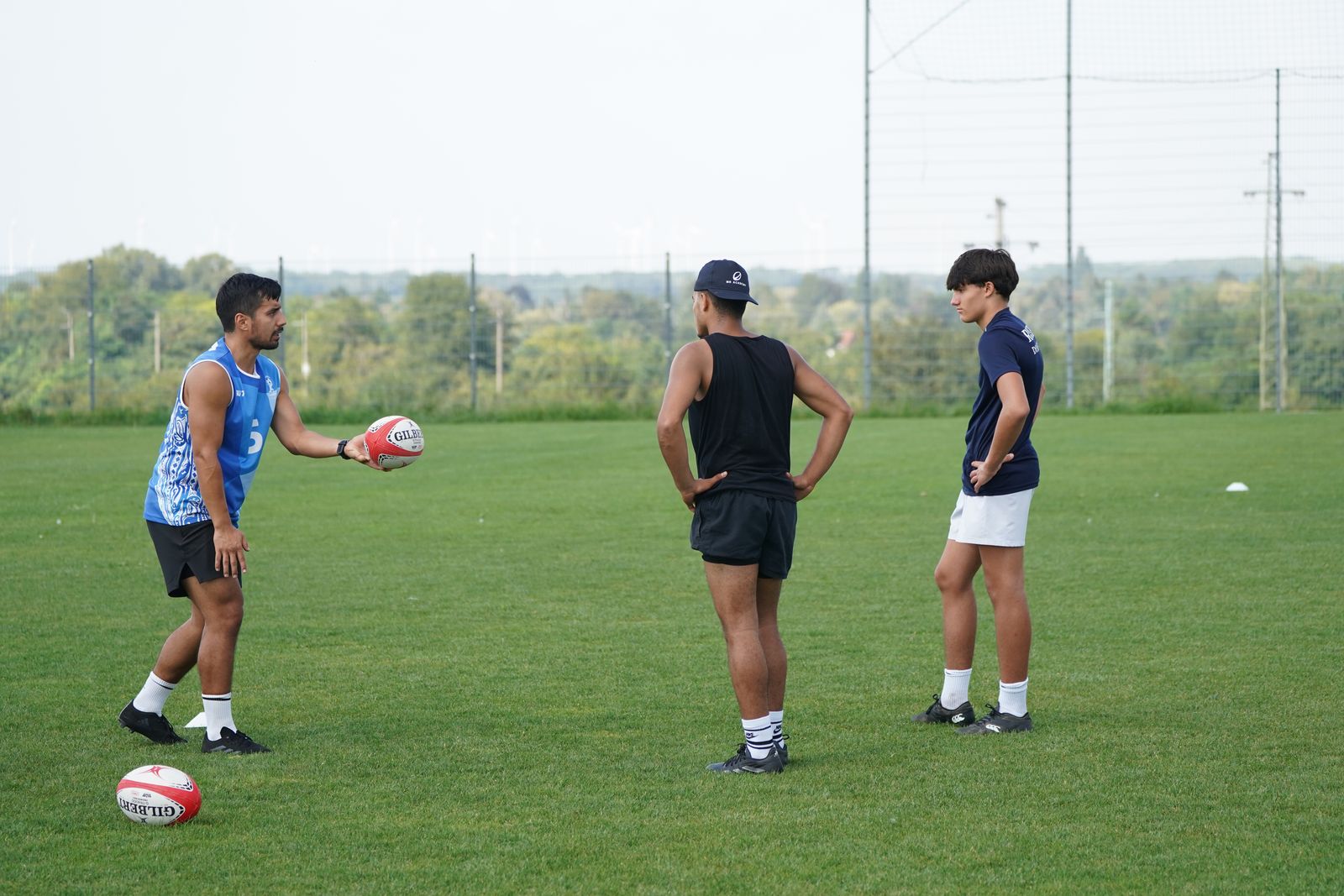 Coaching session on the pitch at the RDA camp